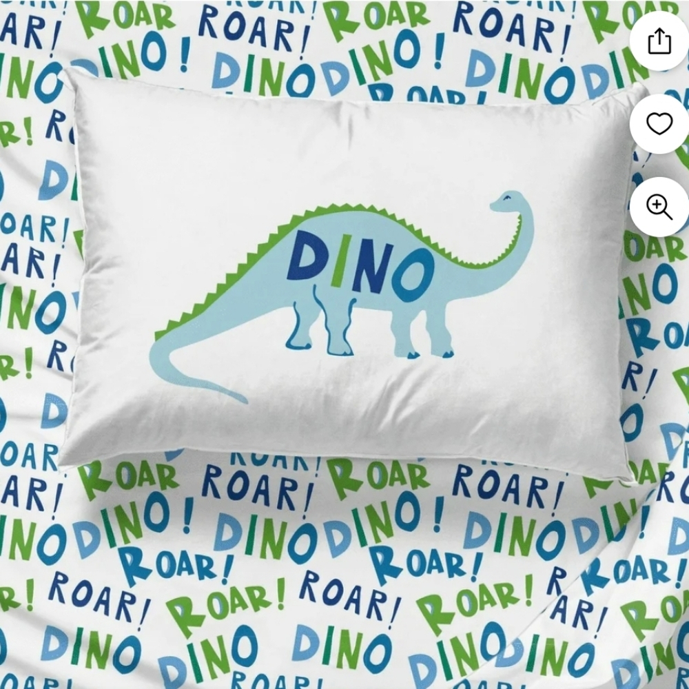 Sunny Side Up Dino Roar 4 Piece Full Size Sheet Set